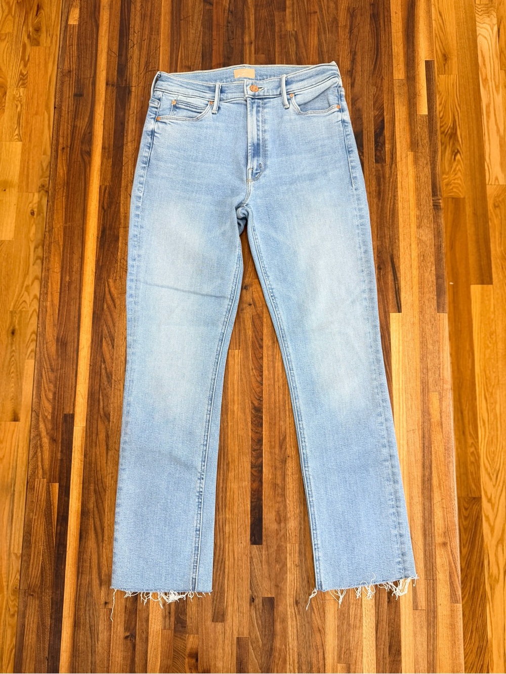 MOTHER Light Blue Cropped Ankle Jeans